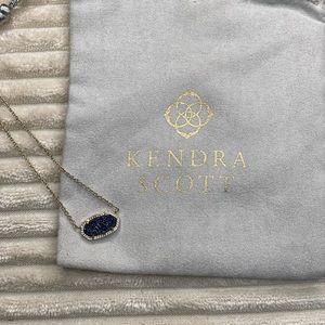 Gold and Blue Kendra Scott Necklace